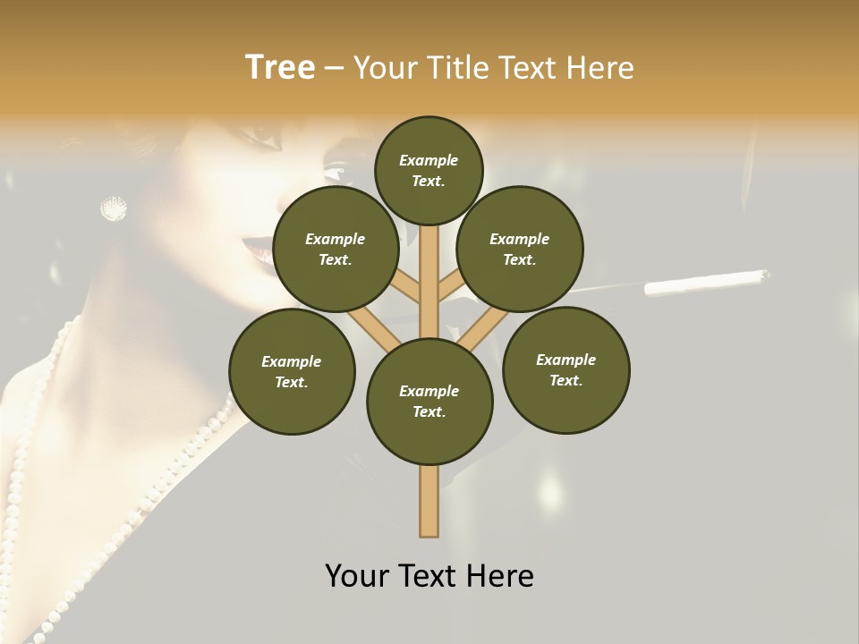 Room Feather Black PowerPoint Template