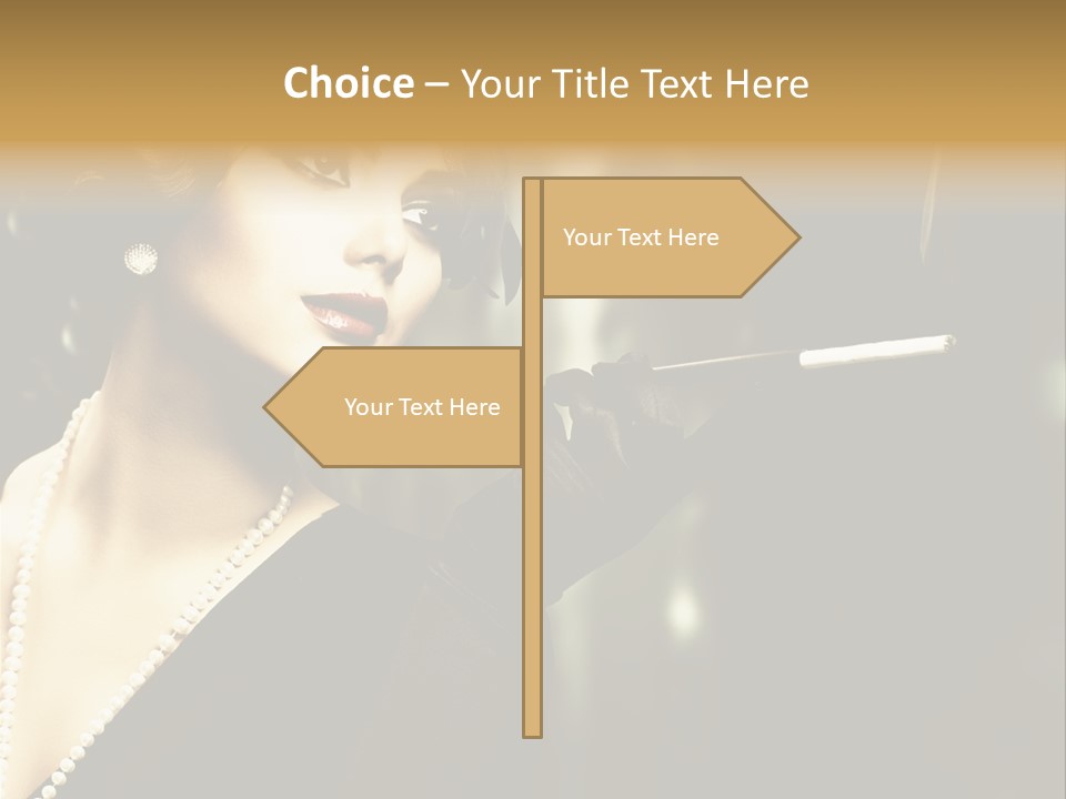 Room Feather Black PowerPoint Template