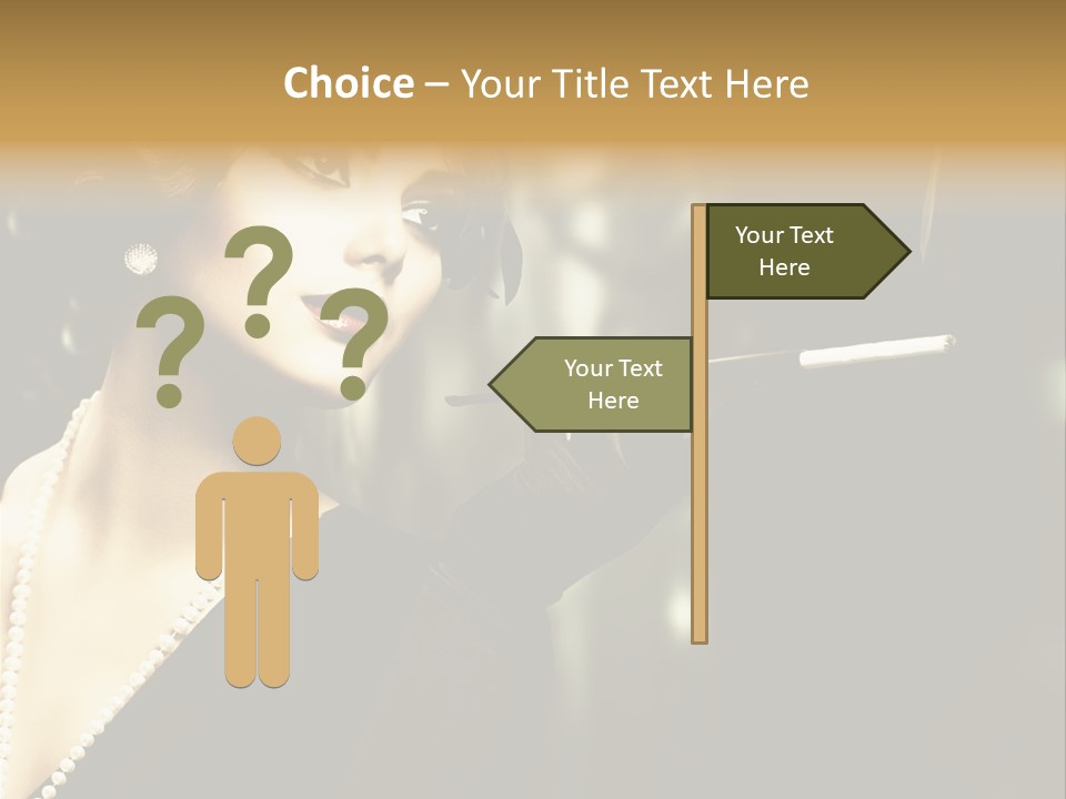 Room Feather Black PowerPoint Template