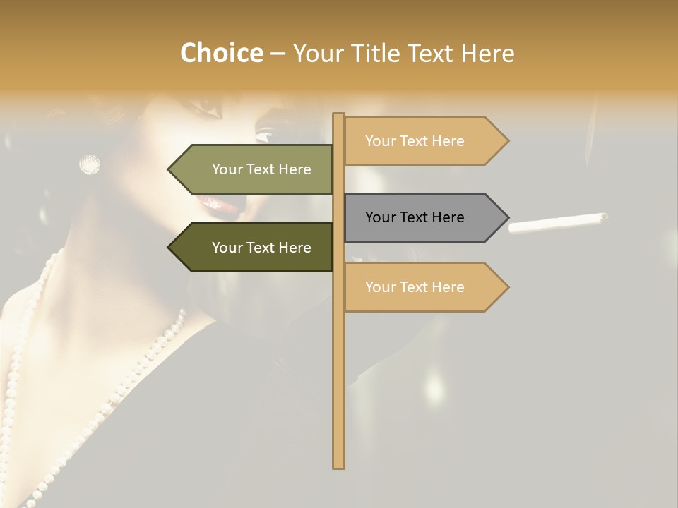 Room Feather Black PowerPoint Template