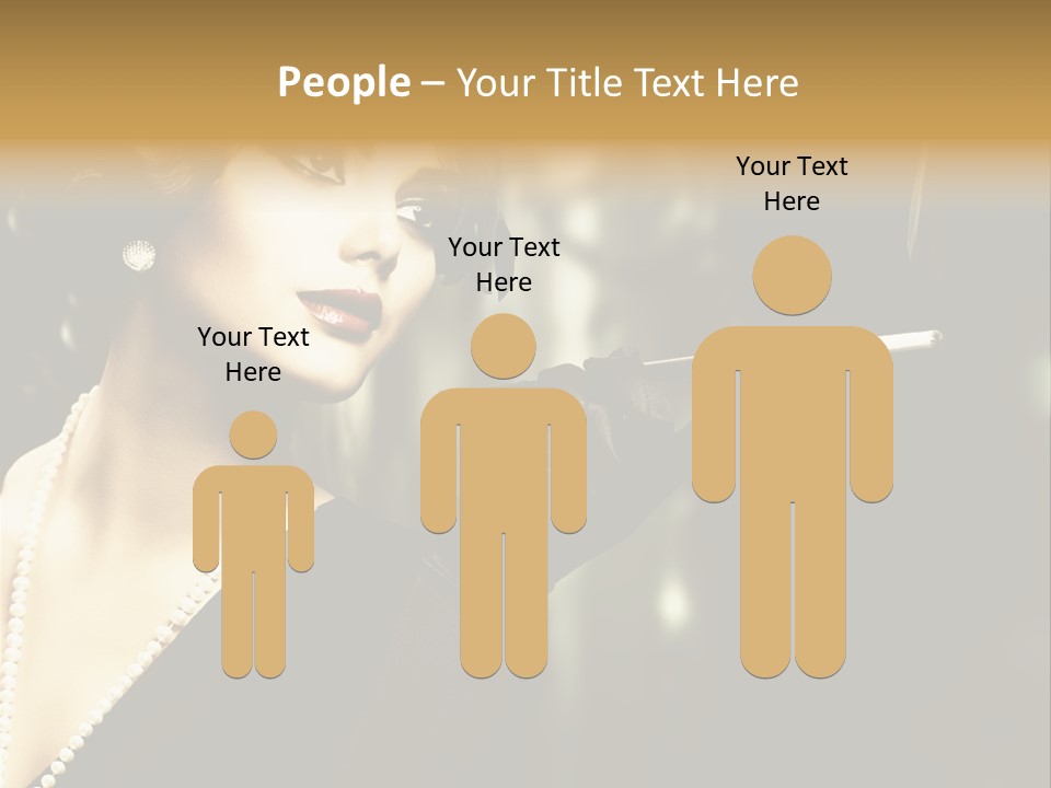 Room Feather Black PowerPoint Template