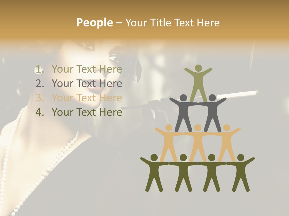 Room Feather Black PowerPoint Template