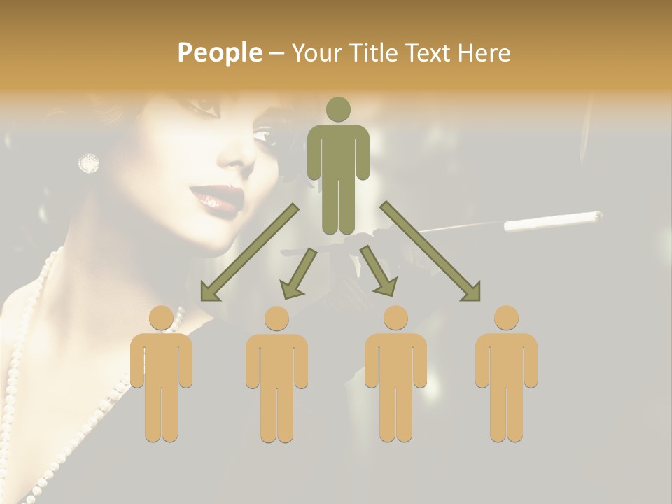 Room Feather Black PowerPoint Template