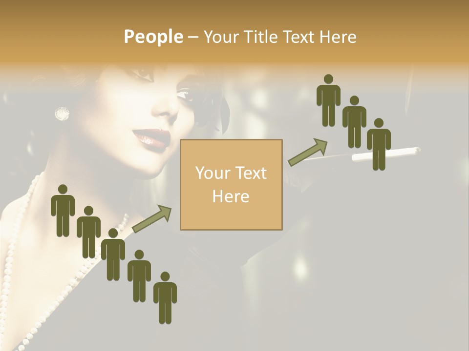 Room Feather Black PowerPoint Template