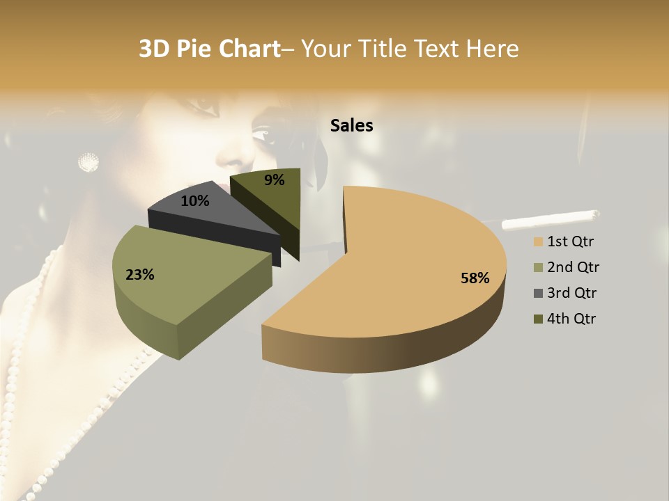 Room Feather Black PowerPoint Template