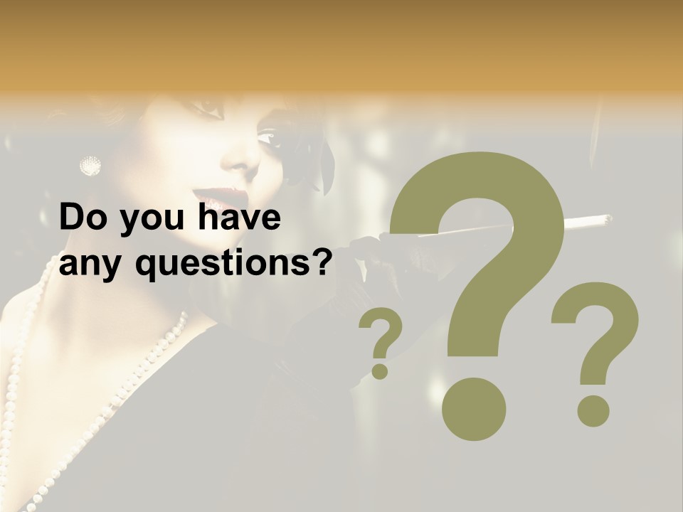 Room Feather Black PowerPoint Template