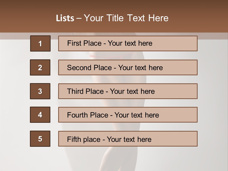 Cute Breasts Seduction PowerPoint Template