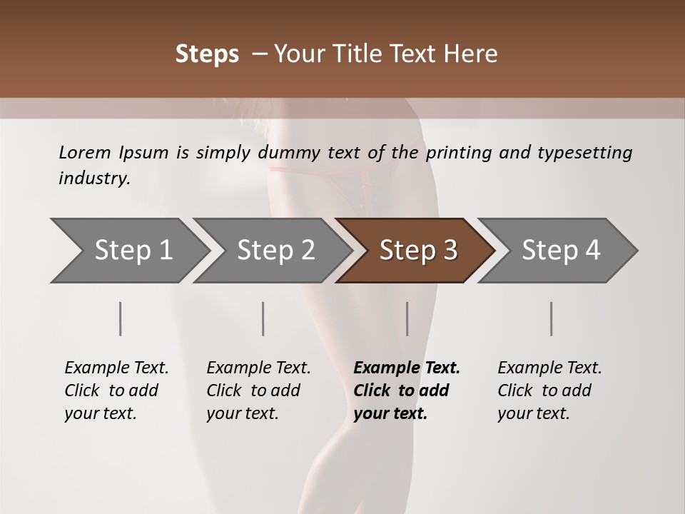Cute Breasts Seduction PowerPoint Template