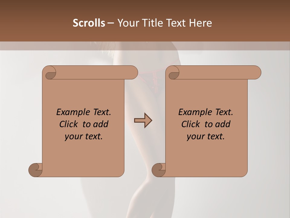 Cute Breasts Seduction PowerPoint Template
