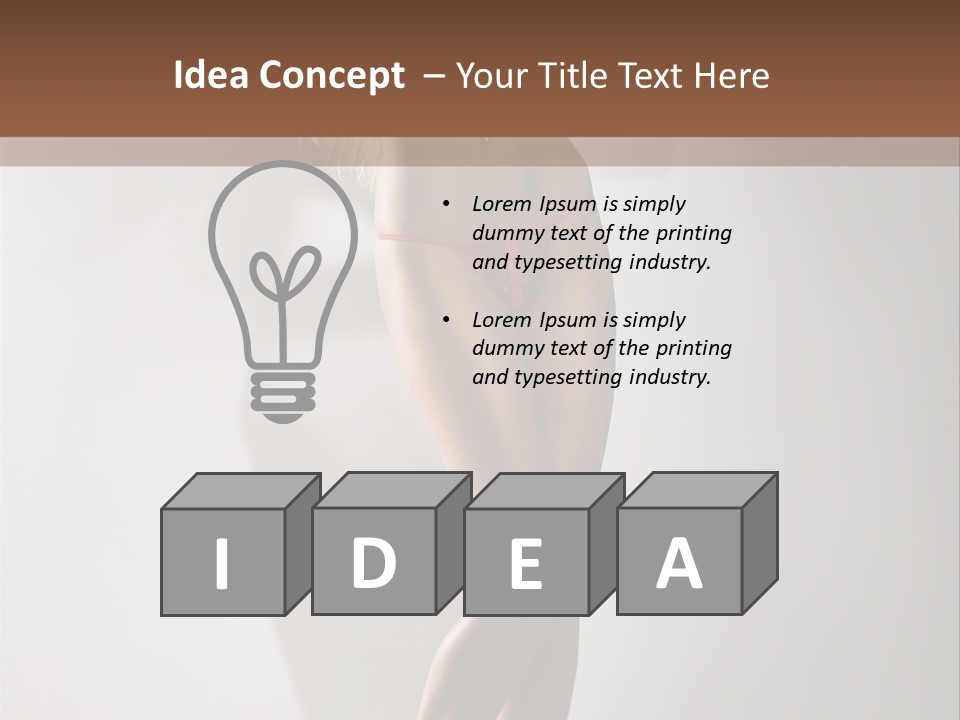 Cute Breasts Seduction PowerPoint Template