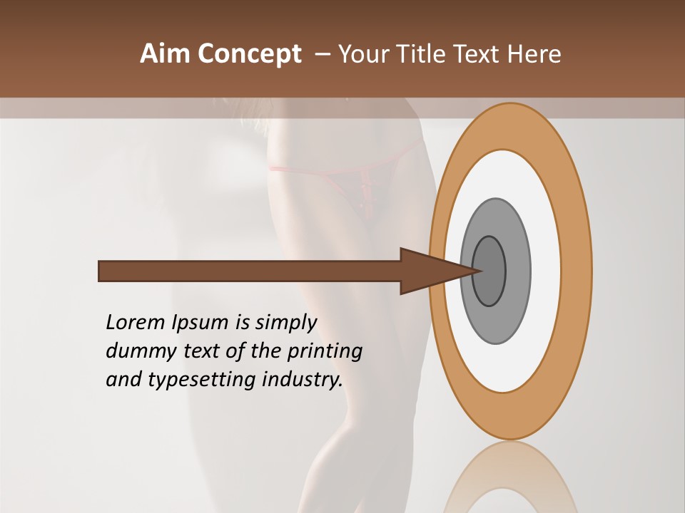 Cute Breasts Seduction PowerPoint Template