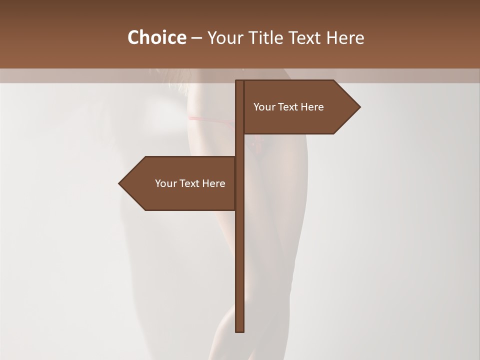 Cute Breasts Seduction PowerPoint Template