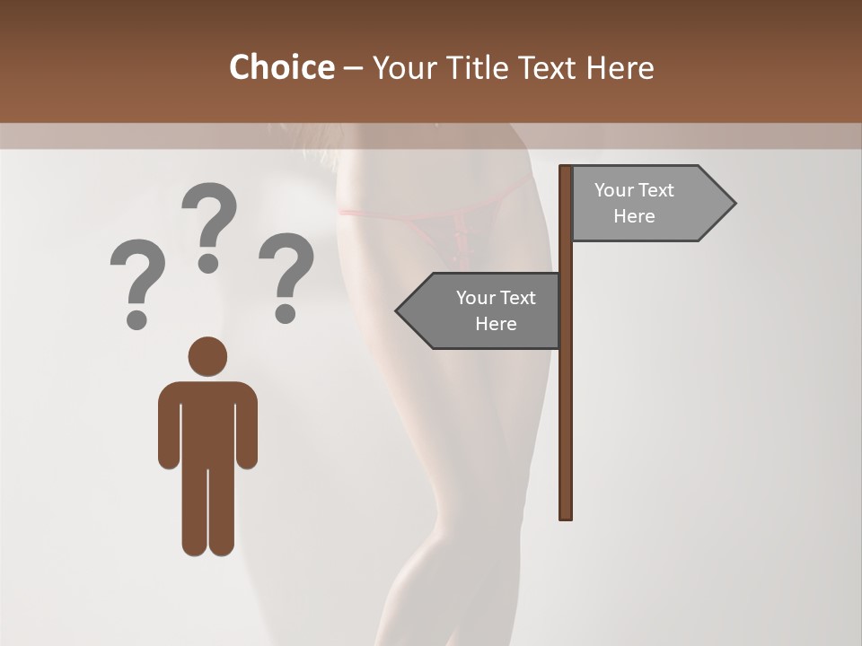 Cute Breasts Seduction PowerPoint Template