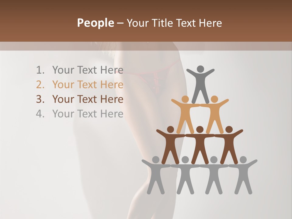 Cute Breasts Seduction PowerPoint Template