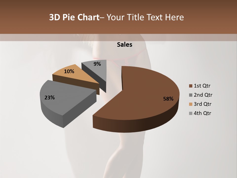 Cute Breasts Seduction PowerPoint Template