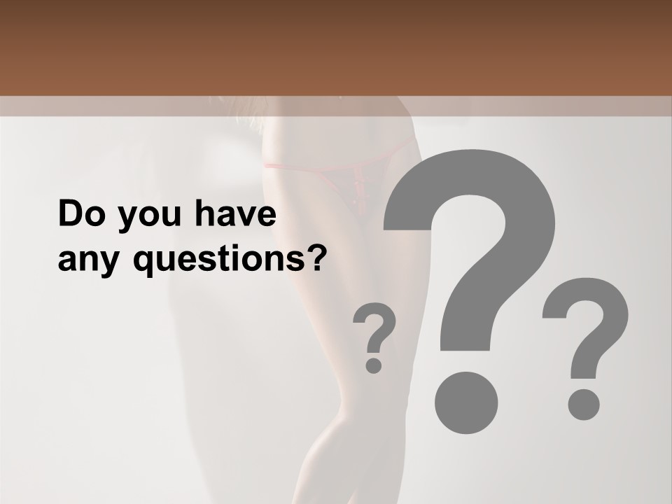 Cute Breasts Seduction PowerPoint Template