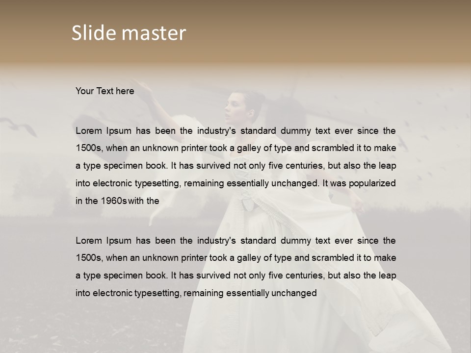 Dress Beautiful Young PowerPoint Template