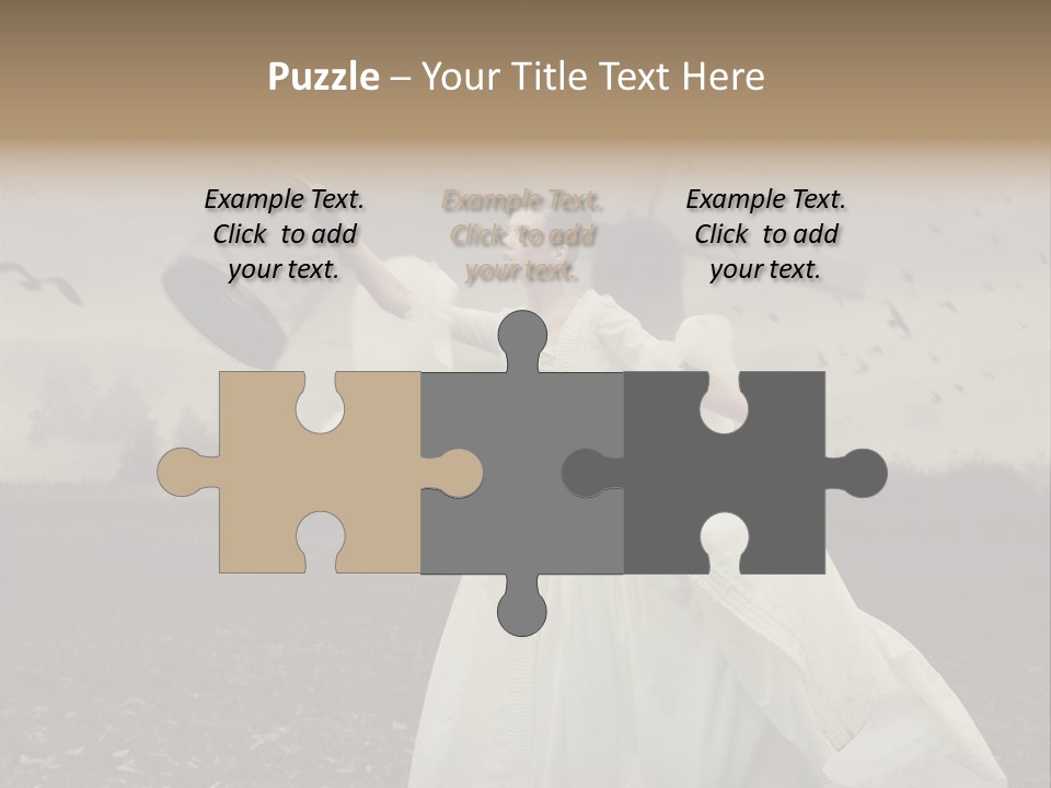 Dress Beautiful Young PowerPoint Template