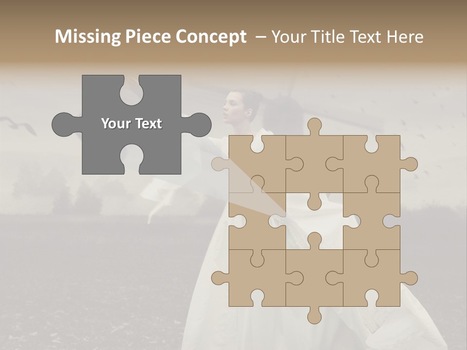 Dress Beautiful Young PowerPoint Template