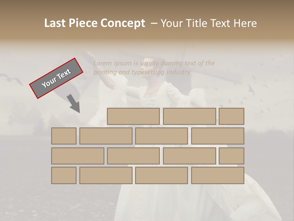 Dress Beautiful Young PowerPoint Template