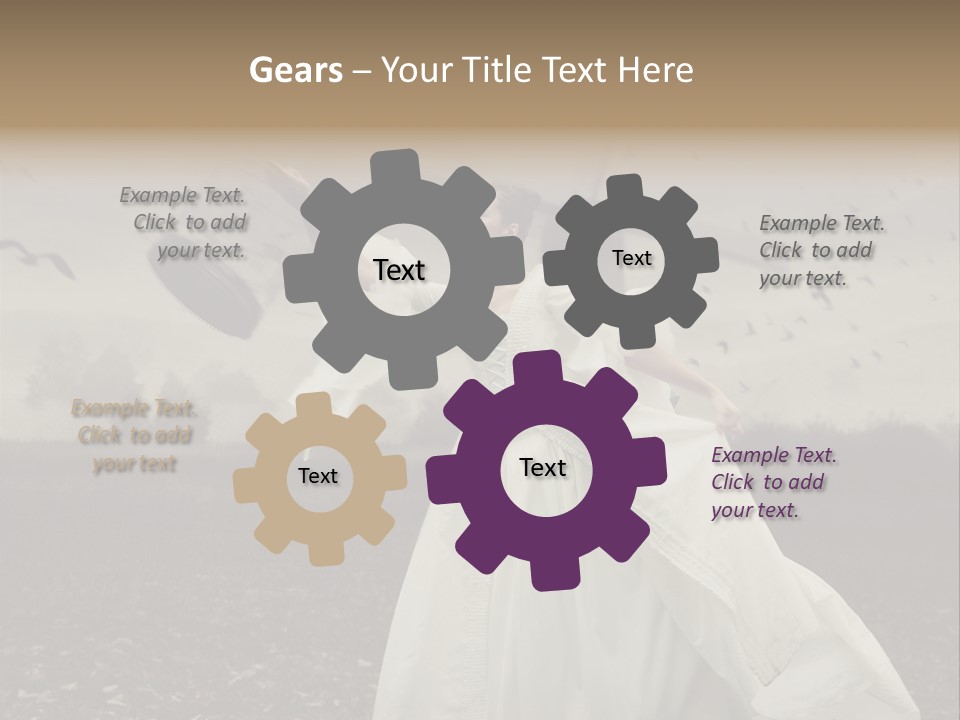 Dress Beautiful Young PowerPoint Template