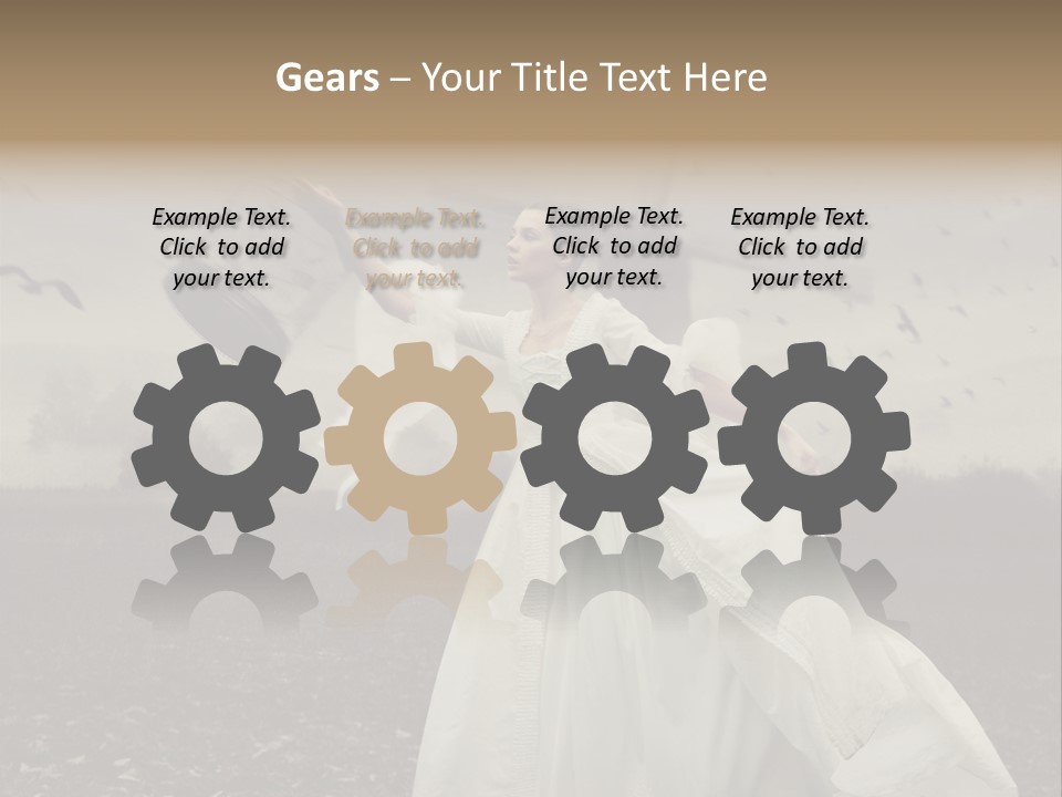 Dress Beautiful Young PowerPoint Template