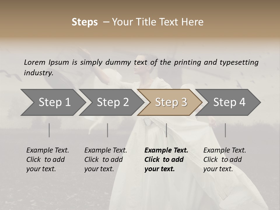 Dress Beautiful Young PowerPoint Template