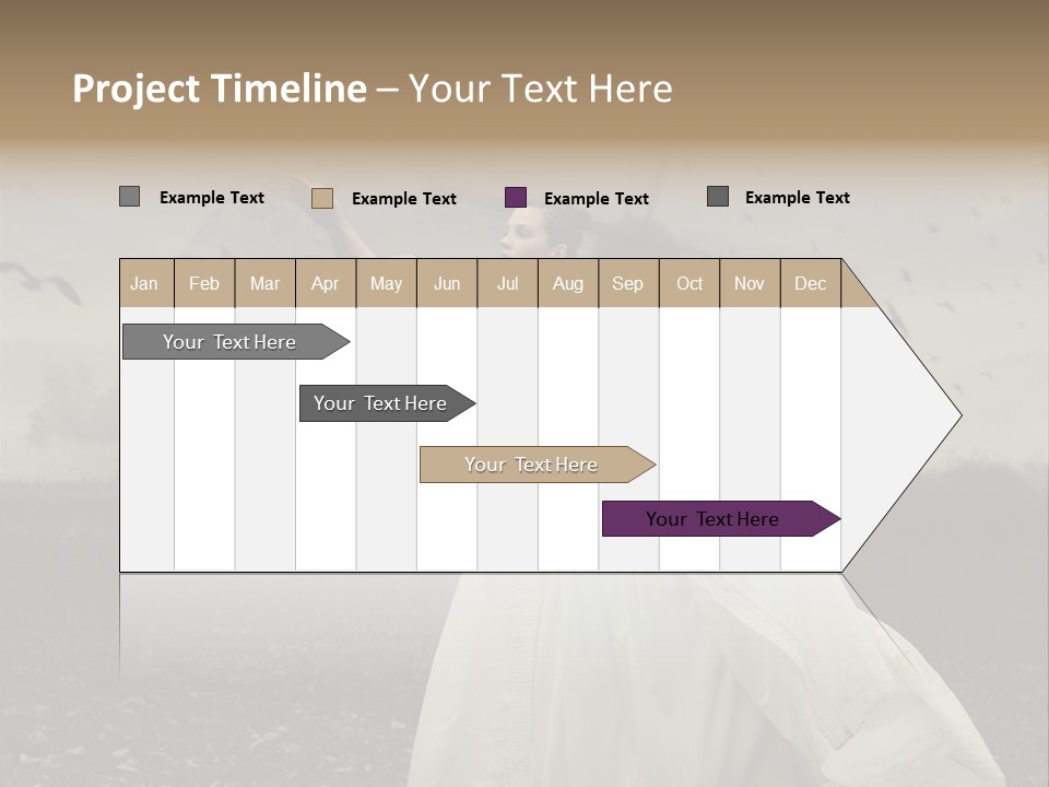 Dress Beautiful Young PowerPoint Template