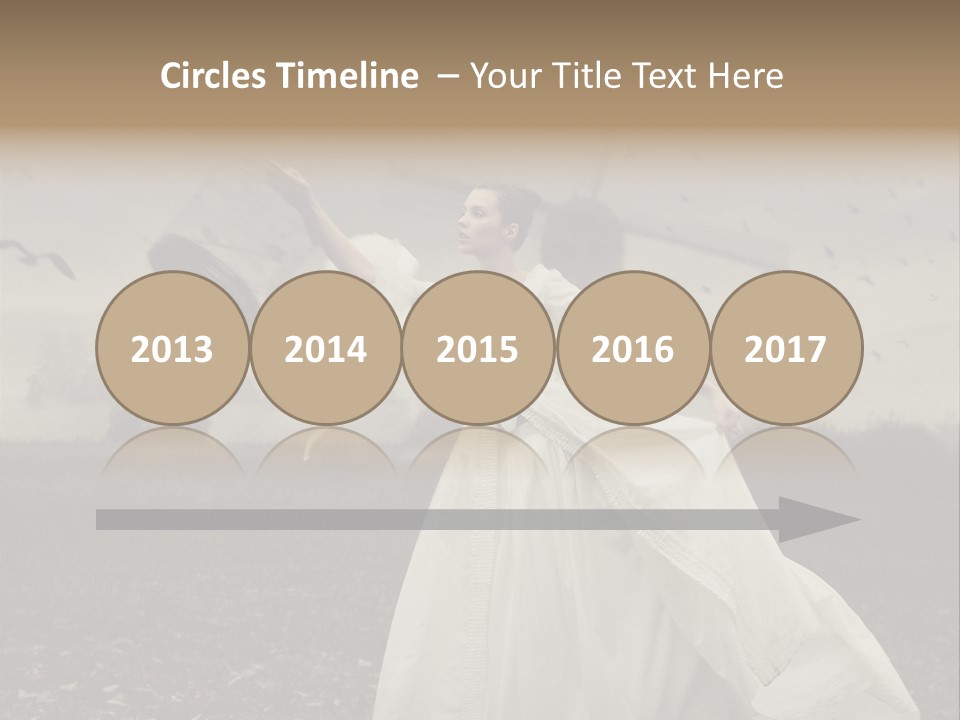 Dress Beautiful Young PowerPoint Template