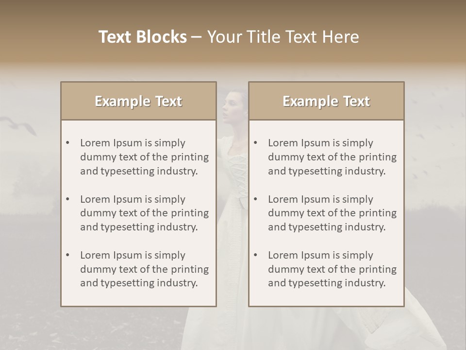 Dress Beautiful Young PowerPoint Template