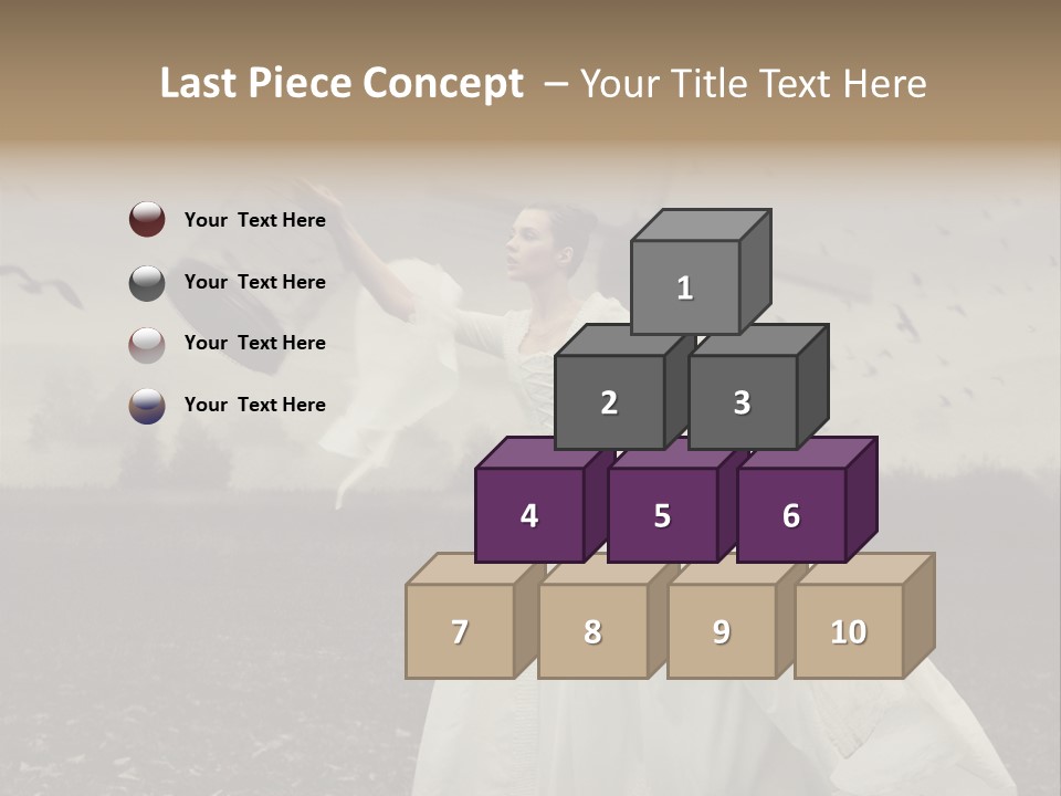 Dress Beautiful Young PowerPoint Template