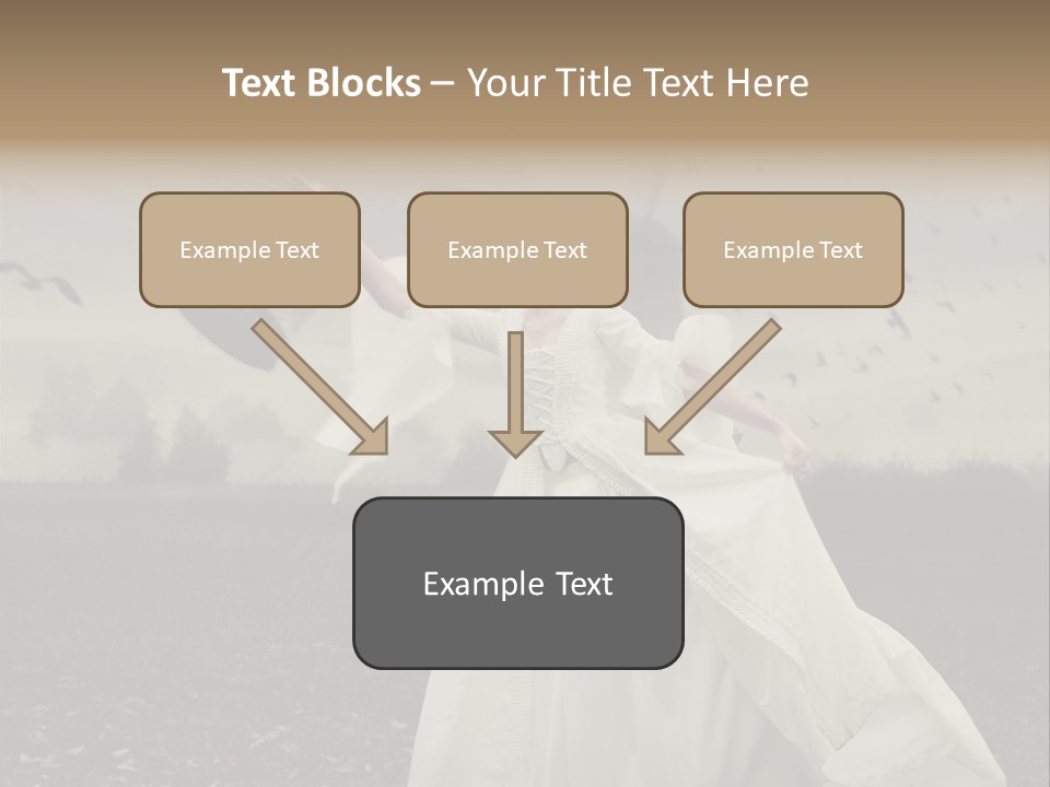 Dress Beautiful Young PowerPoint Template