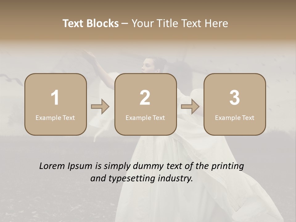 Dress Beautiful Young PowerPoint Template