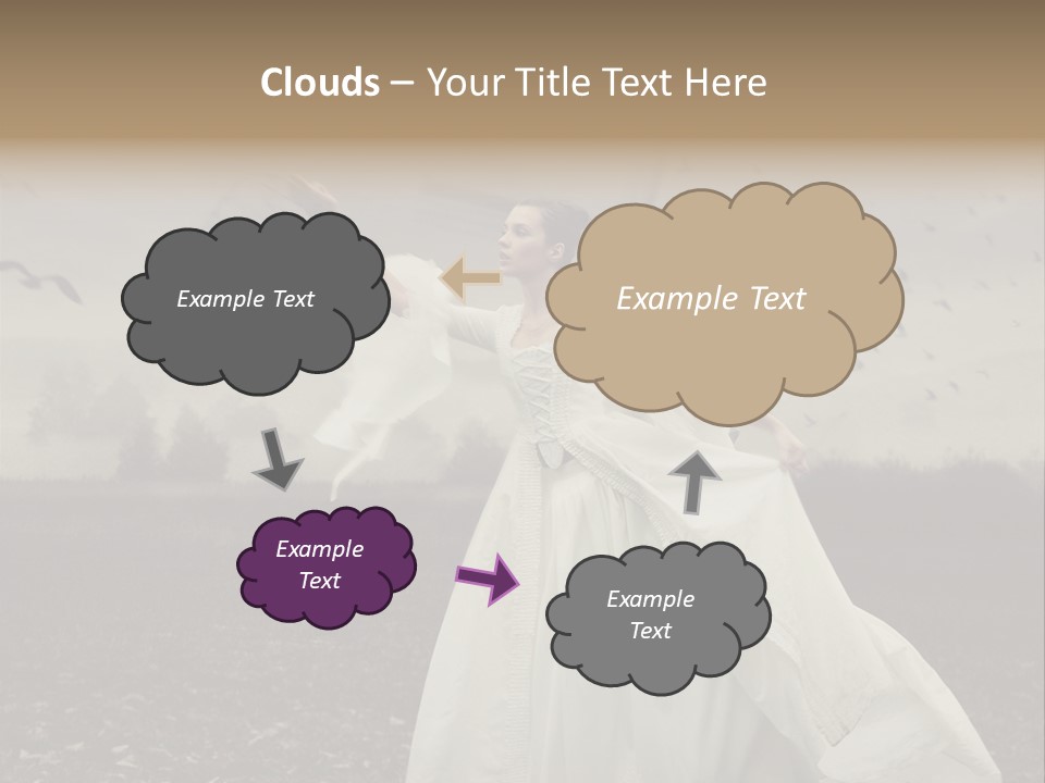 Dress Beautiful Young PowerPoint Template