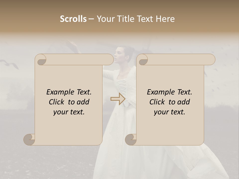 Dress Beautiful Young PowerPoint Template