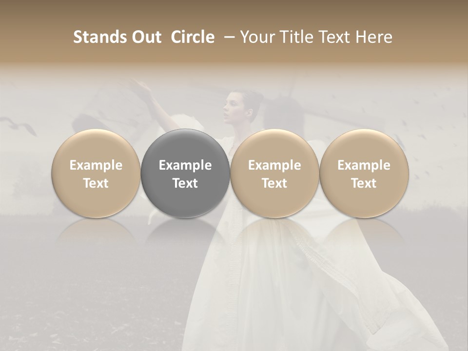 Dress Beautiful Young PowerPoint Template