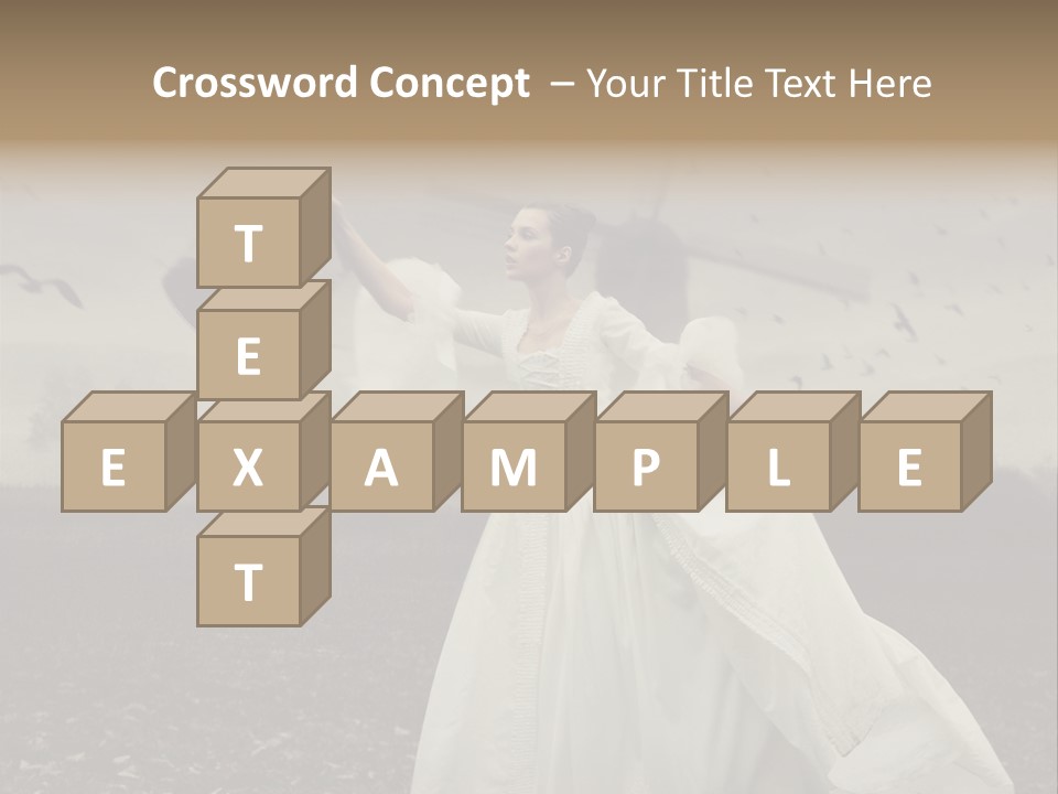 Dress Beautiful Young PowerPoint Template
