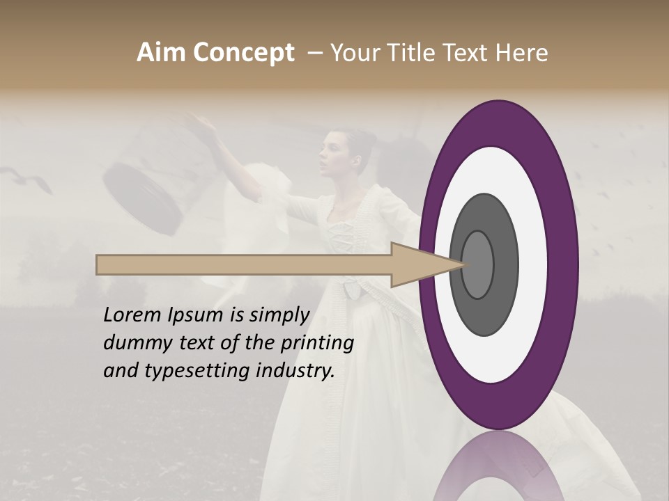 Dress Beautiful Young PowerPoint Template