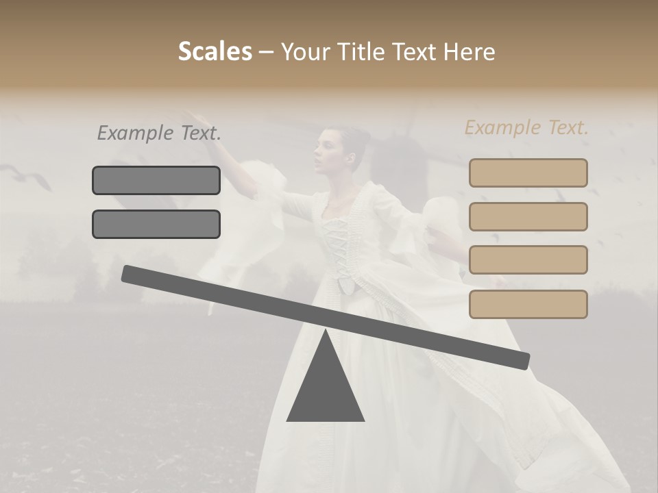 Dress Beautiful Young PowerPoint Template