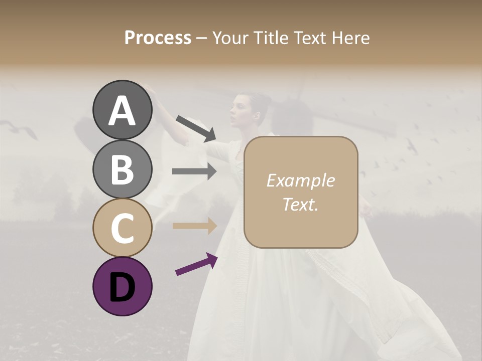 Dress Beautiful Young PowerPoint Template