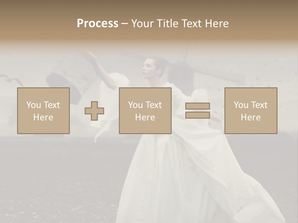 Dress Beautiful Young PowerPoint Template