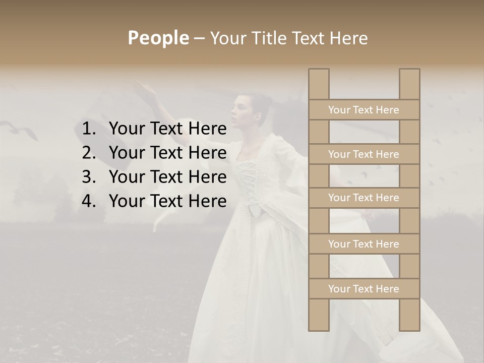 Dress Beautiful Young PowerPoint Template