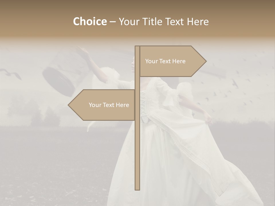 Dress Beautiful Young PowerPoint Template
