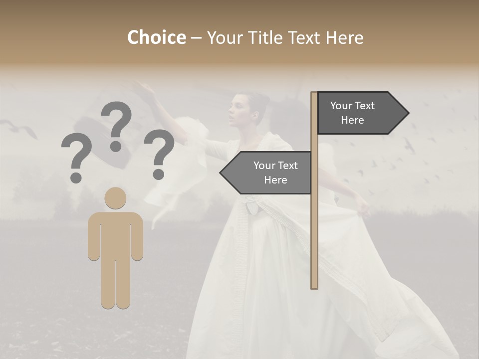 Dress Beautiful Young PowerPoint Template