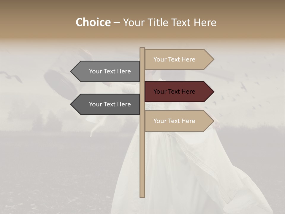 Dress Beautiful Young PowerPoint Template