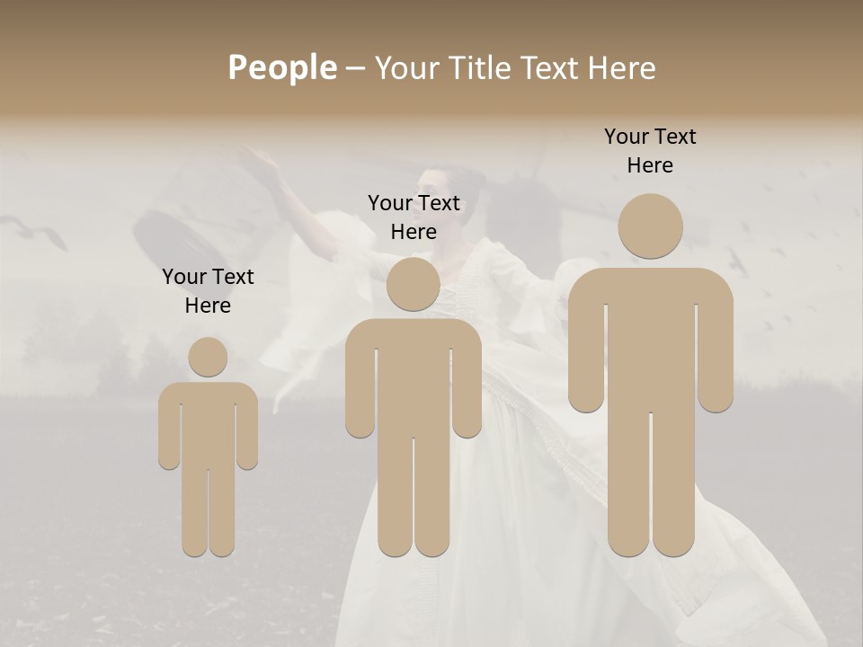 Dress Beautiful Young PowerPoint Template