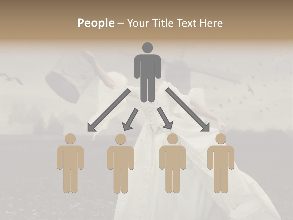 Dress Beautiful Young PowerPoint Template