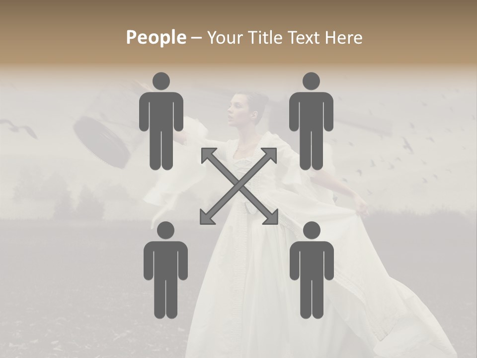 Dress Beautiful Young PowerPoint Template