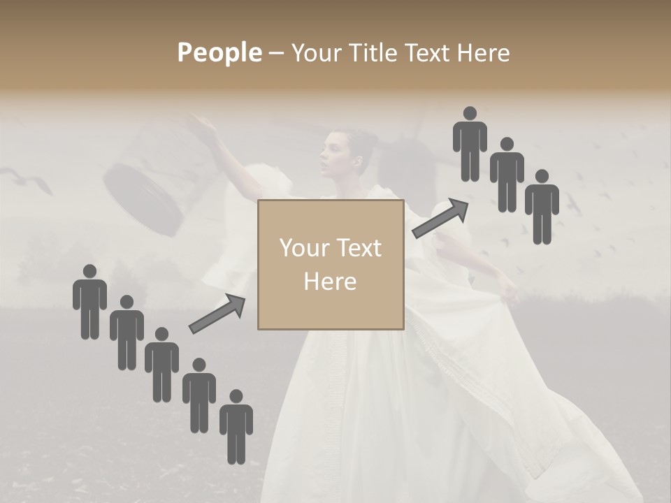 Dress Beautiful Young PowerPoint Template