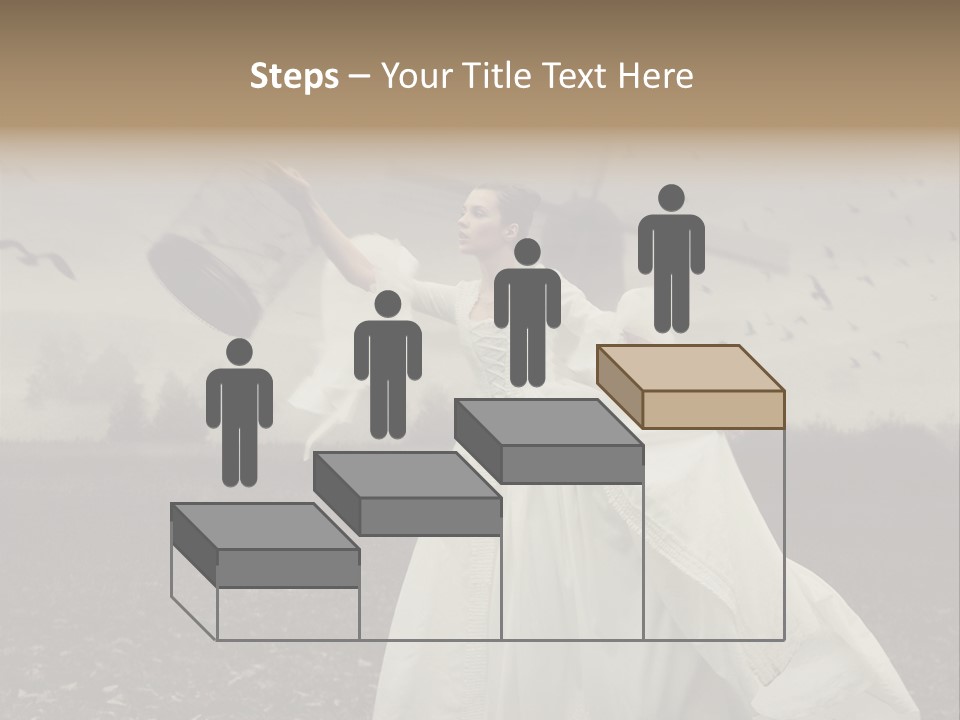 Dress Beautiful Young PowerPoint Template